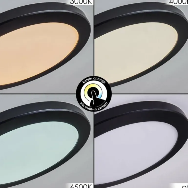 Panneau LED Canditas Noir, 1 lumière