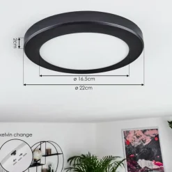 Panneau LED Canditas Noir, 1 lumière