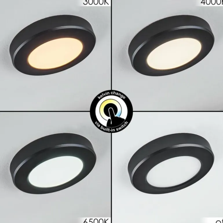 Panneau LED Canditas Noir, 1 lumière
