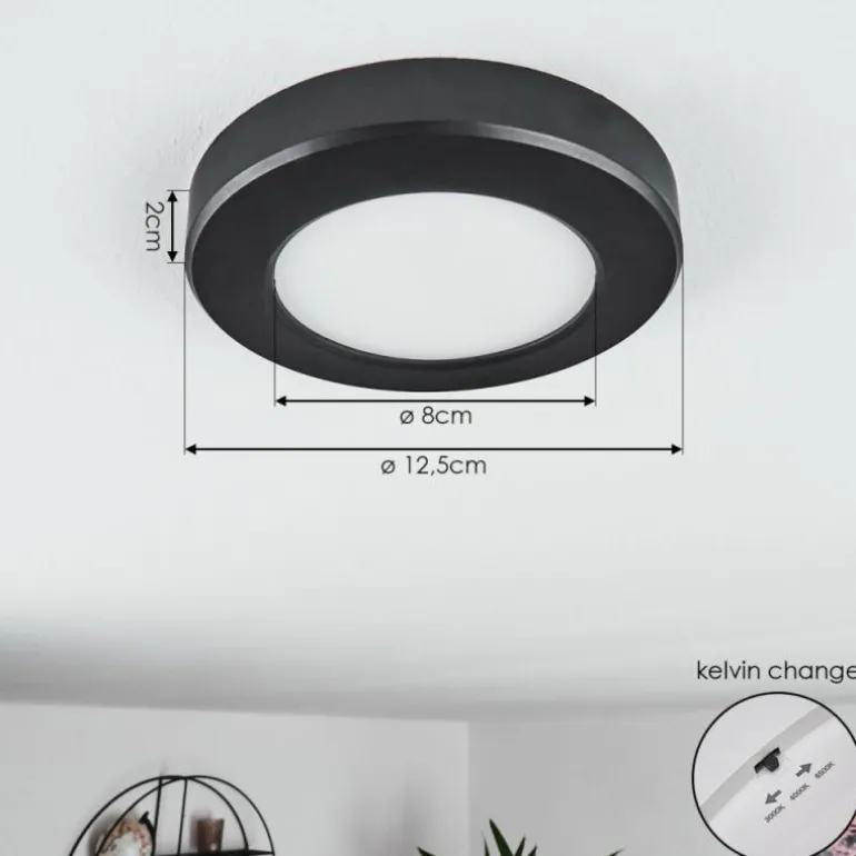 Panneau LED Canditas Noir, 1 lumière