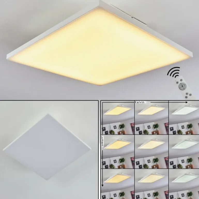 Panneau LED Cor Blanc, 1 lumière, Télécommandes