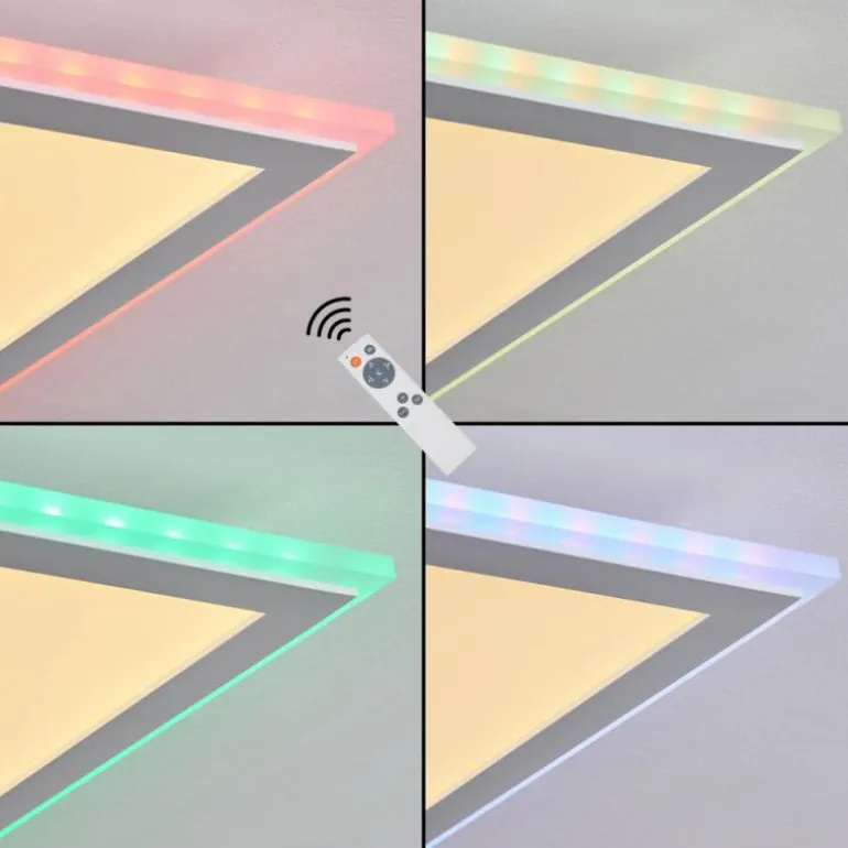 Panneau LED Mota Blanc, 1 lumière, Télécommandes, Changeur de couleurs