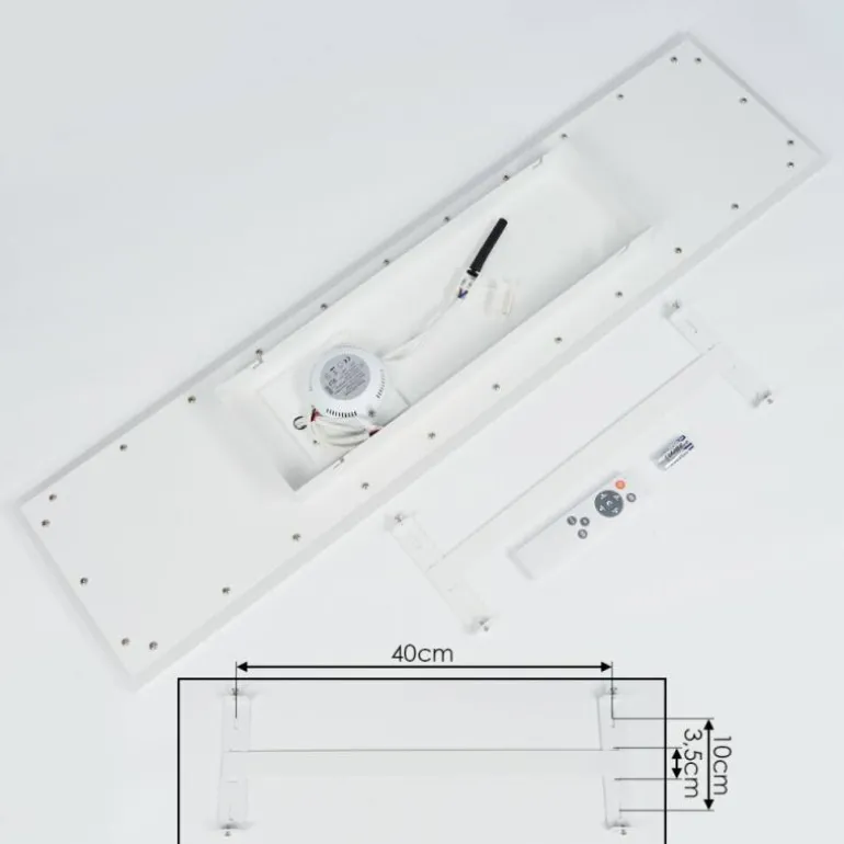 Panneau LED Mota Blanc, 1 lumière, Télécommandes, Changeur de couleurs