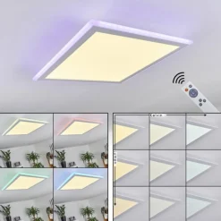 Panneau LED Mota Blanc, 1 lumière, Télécommandes, Changeur de couleurs