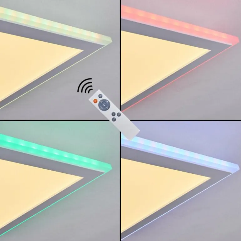 Panneau LED Mota Blanc, 1 lumière, Télécommandes, Changeur de couleurs