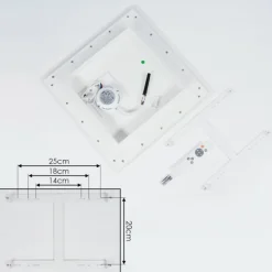 Panneau LED Mota Blanc, 1 lumière, Télécommandes, Changeur de couleurs