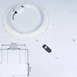 Panneau LED Sani Blanc, 1 lumière, Télécommandes