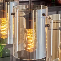 Parane Suspension Ambre, 4 lumières