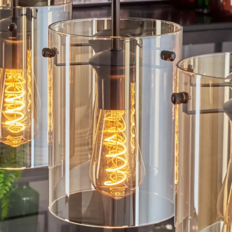 Parane Suspension Ambre, 4 lumières