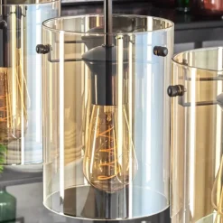 Parane Suspension Ambre, 4 lumières