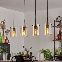 Parane Suspension Ambre, 4 lumières