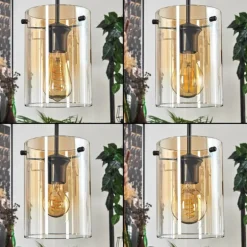 Parane Suspension Ambre, Clair, 4 lumières
