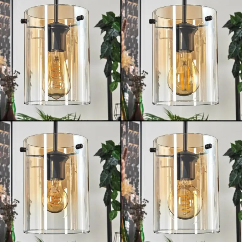 Parane Suspension Ambre, Clair, 4 lumières