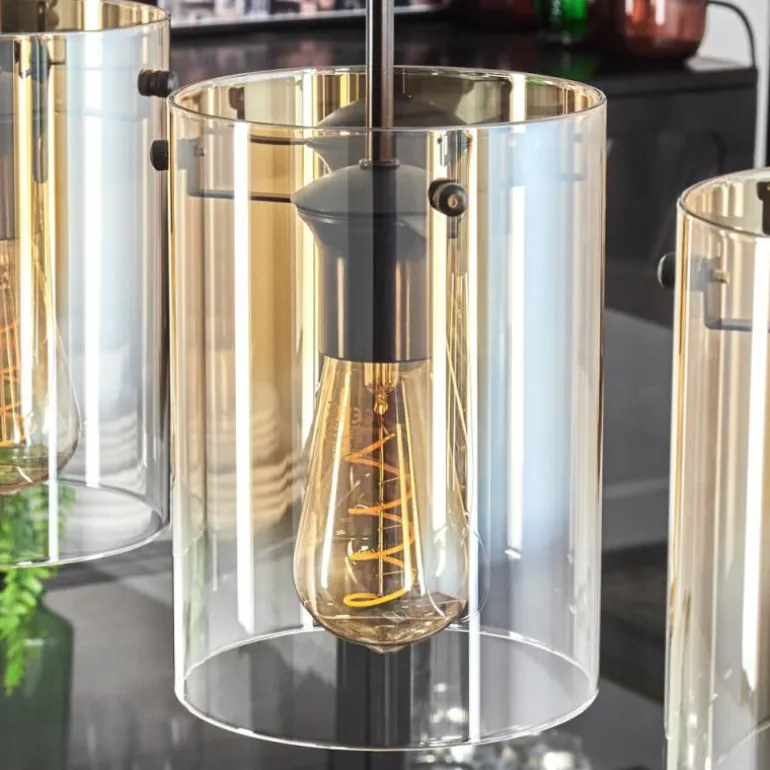 Parane Suspension Ambre, Clair, 4 lumières