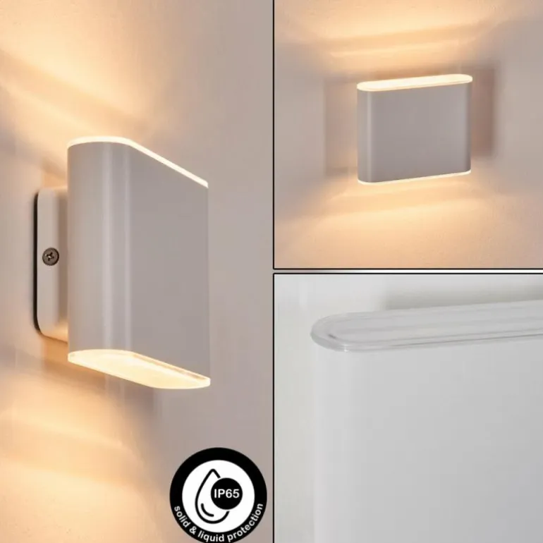 Paranhas Lampe murale d´extérieur, Luminaire de salle de bain, Luminaire Up & Down, Applique murale Blanc, 1 lumière