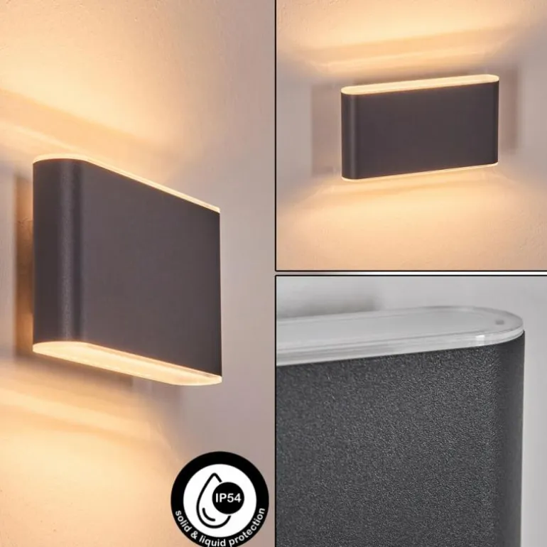 Paranhas Lampe murale d´extérieur, Luminaire de salle de bain, Luminaire Up & Down, Applique murale Anthracite, 1 lumière