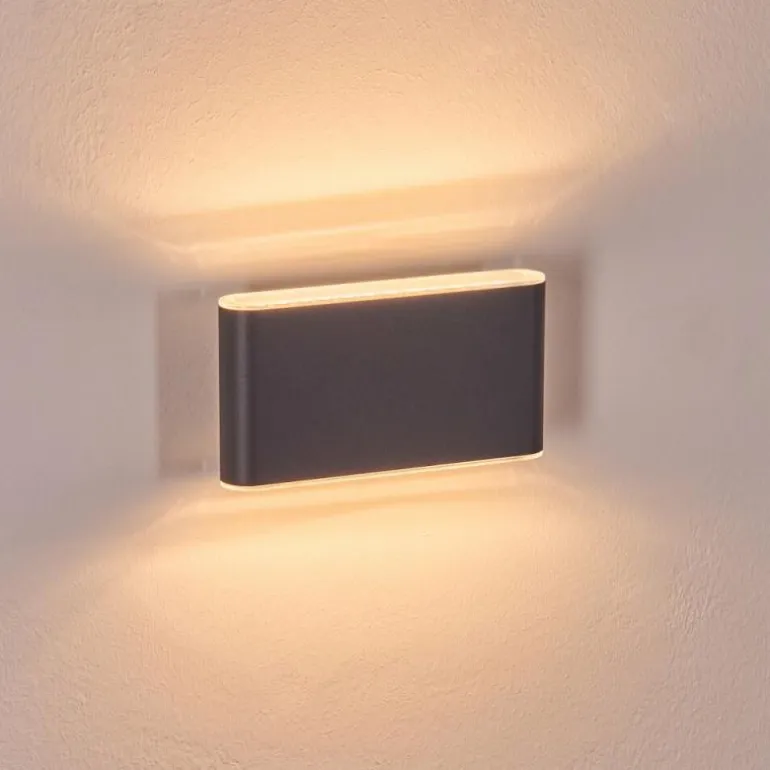 Paranhas Lampe murale d´extérieur, Luminaire de salle de bain, Luminaire Up & Down, Applique murale Anthracite, 1 lumière