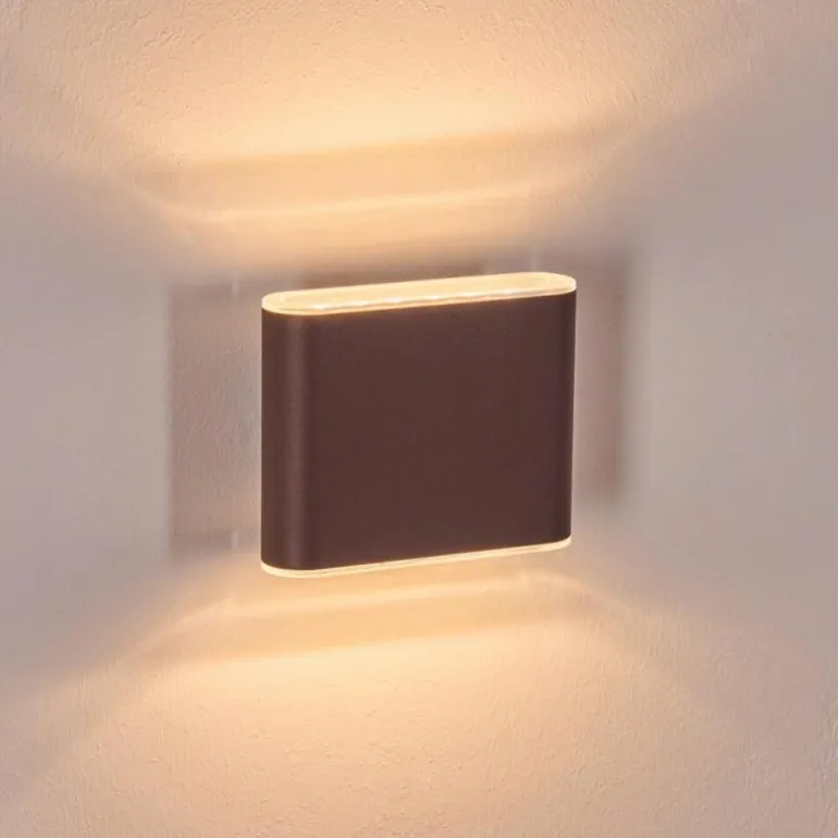 Paranhas Lampe murale d´extérieur, Luminaire de salle de bain, Luminaire Up & Down, Applique murale Rouille, 1 lumière