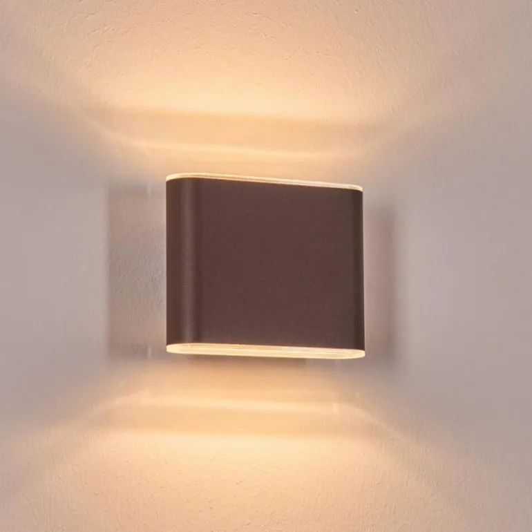 Paranhas Lampe murale d´extérieur, Luminaire de salle de bain, Luminaire Up & Down, Applique murale Rouille, 1 lumière