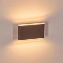 Paranhas Lampe murale d´extérieur, Luminaire de salle de bain, Luminaire Up & Down, Applique murale Rouille, 1 lumière