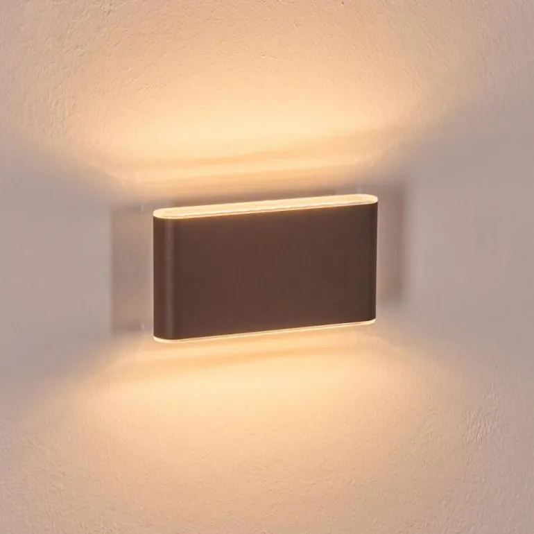 Paranhas Lampe murale d´extérieur, Luminaire de salle de bain, Luminaire Up & Down, Applique murale Rouille, 1 lumière