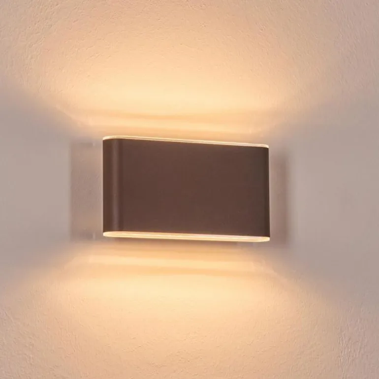 Paranhas Lampe murale d´extérieur, Luminaire de salle de bain, Luminaire Up & Down, Applique murale Rouille, 1 lumière