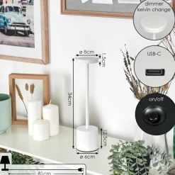 Parel Lampe à poser LED Blanc, 1 lumière