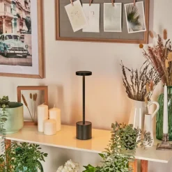 Parel Lampe de bureau, Lampe à poser LED Noir, 1 lumière