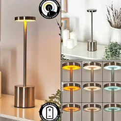 Parel Lampe de bureau, Lampe à poser LED Nickel mat, 1 lumière