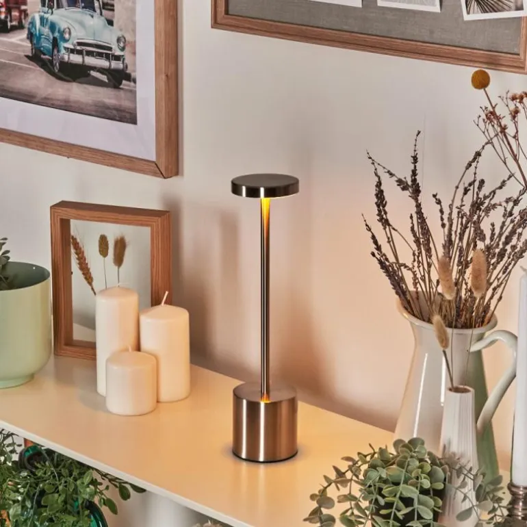 Parel Lampe de bureau, Lampe à poser LED Nickel mat, 1 lumière