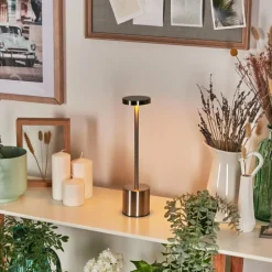 Parel Lampe de bureau, Lampe à poser LED Nickel mat, 1 lumière