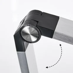Pedreiras Lampe de bureau, Lampe à poser, Liseuse LED Noir, Argenté, 1 lumière