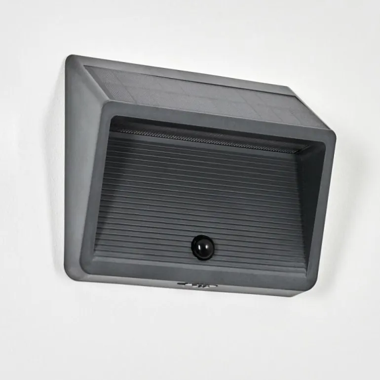 Pedreiras Lampe murale d´extérieur, Lampe solaire, Applique murale LED Anthracite, 1 lumière, Détecteur de mouvement