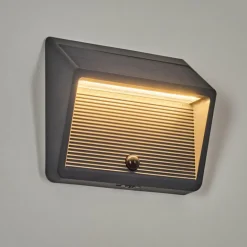 Pedreiras Lampe murale d´extérieur, Lampe solaire, Applique murale LED Anthracite, 1 lumière, Détecteur de mouvement