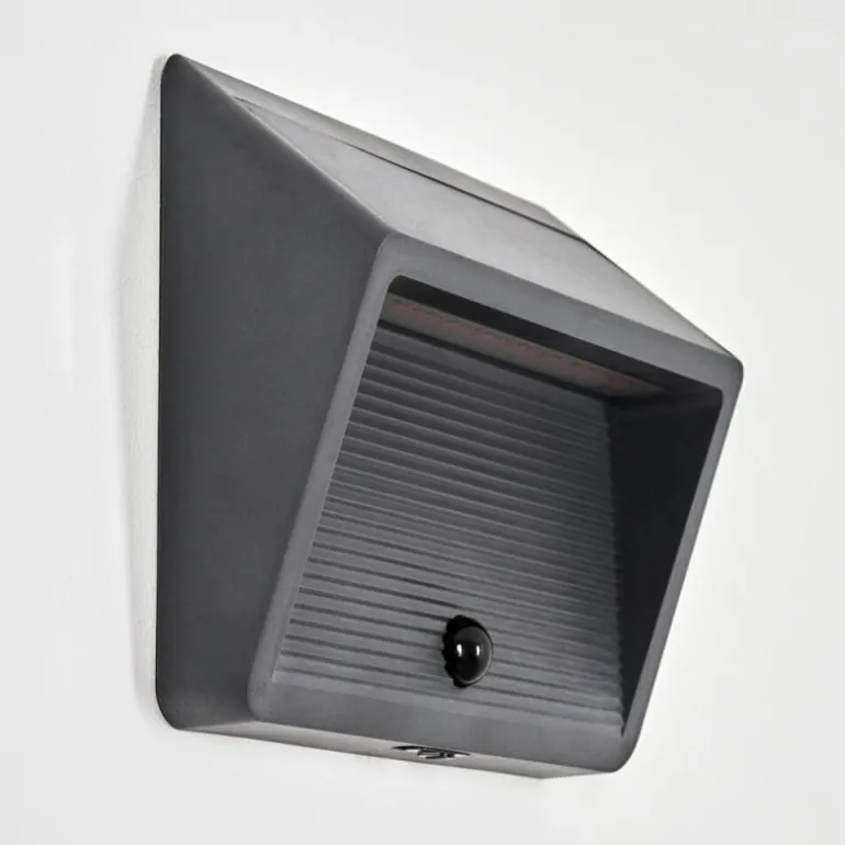 Pedreiras Lampe murale d´extérieur, Lampe solaire, Applique murale LED Anthracite, 1 lumière, Détecteur de mouvement