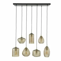 Pendelleuchte Suspension Anthracite, 7 lumières