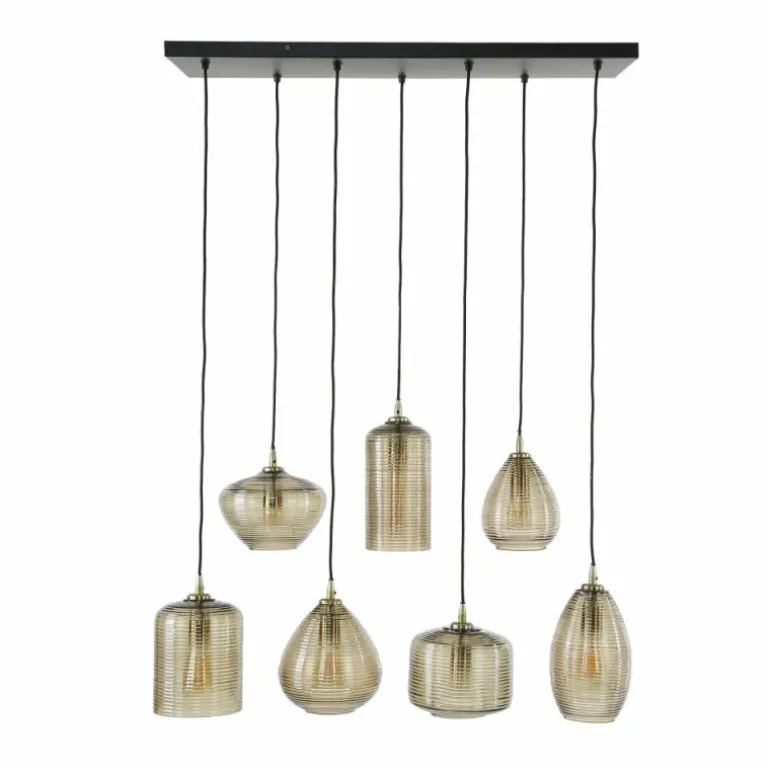 Pendelleuchte Suspension Anthracite, 7 lumières