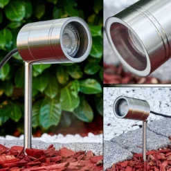 Pieu de jardin Froslev Chrome, 1 lumière