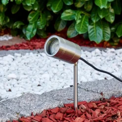 Pieu de jardin Froslev Chrome, 1 lumière