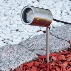 Pieu de jardin Froslev Chrome, 1 lumière