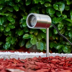 Pieu de jardin Froslev Chrome, 1 lumière