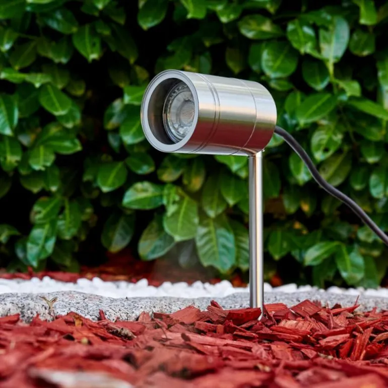 Pieu de jardin Froslev Chrome, 1 lumière