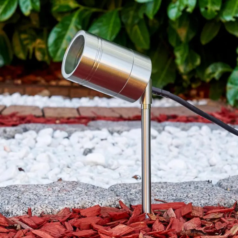 Pieu de jardin Froslev Chrome, 1 lumière