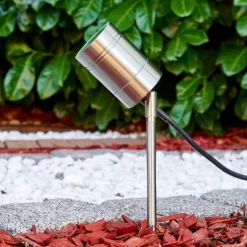 Pieu de jardin Froslev Chrome, 1 lumière