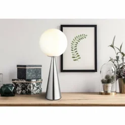 Pinapl Lampe à poser Luminaires Globo Lighting Nickel mat, 1 lumière