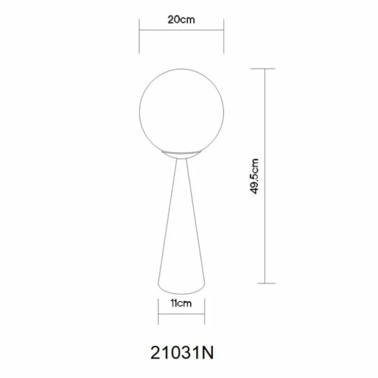 Pinapl Lampe à poser Luminaires Globo Lighting Nickel mat, 1 lumière