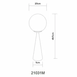 Pinpal Lampe à poser Luminaires Globo Lighting Laiton, 1 lumière