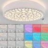 Plafonnier Agodim LED Blanc, 1 lumière, Télécommandes, Changeur de couleurs