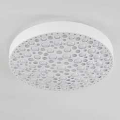 Plafonnier Agodim LED Blanc, 1 lumière, Télécommandes, Changeur de couleurs