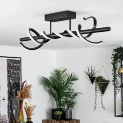Plafonnier Alvarim LED Noir, 1 lumière